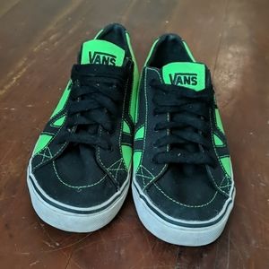Lime green and black Vans